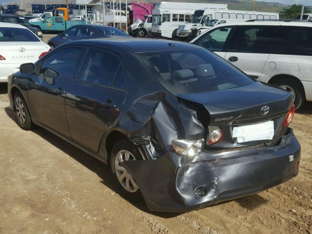 1NXBU4EE3AZ216973 - 2010 TOYOTA COROLLA BA GRAY photo 3