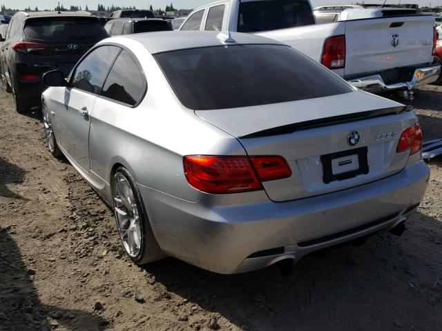 WBAKG1C54BE617812 - 2011 BMW 335 IS SILVER photo 3