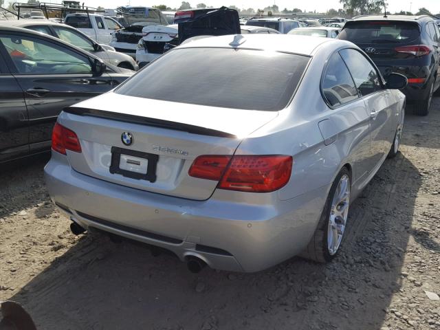 WBAKG1C54BE617812 - 2011 BMW 335 IS SILVER photo 4