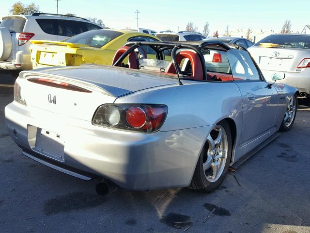 JHMAP11443T007252 - 2003 HONDA S2000 SILVER photo 4