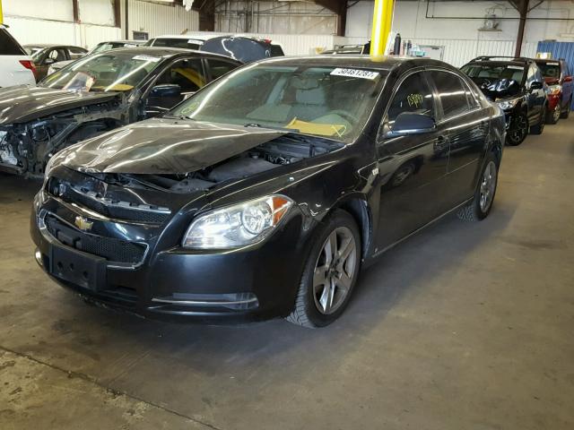 1G1ZH57B68F255497 - 2008 CHEVROLET MALIBU 1LT BLACK photo 2