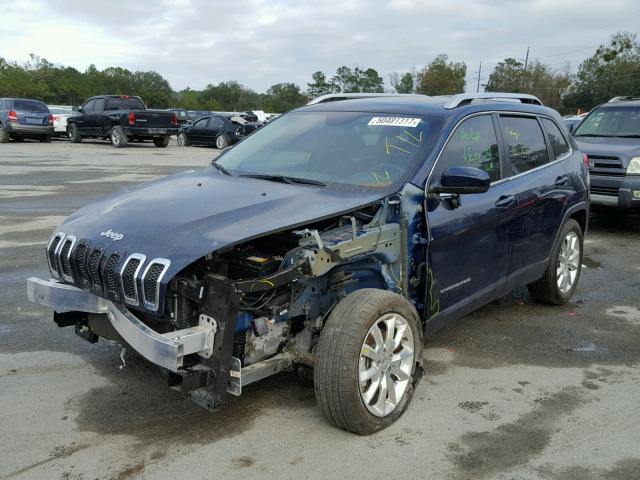 1C4PJLDS4EW244957 - 2014 JEEP CHEROKEE L BLUE photo 2