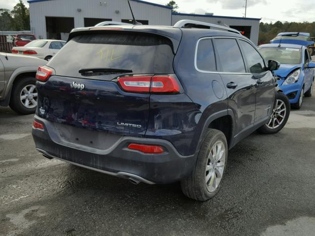 1C4PJLDS4EW244957 - 2014 JEEP CHEROKEE L BLUE photo 4