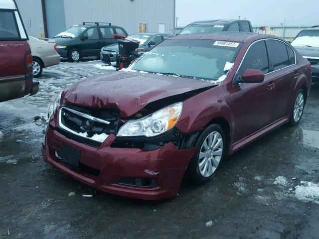 4S3BMBL65B3222737 - 2011 SUBARU LEGACY 2.5 BURGUNDY photo 2