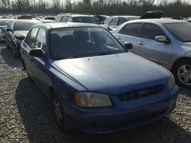 KMHCG45C31U225697 - 2001 HYUNDAI ACCENT GL BLUE photo 1