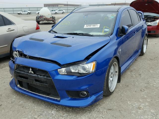 JA32W7FV5FU029044 - 2015 MITSUBISHI LANCER EVO BLUE photo 2