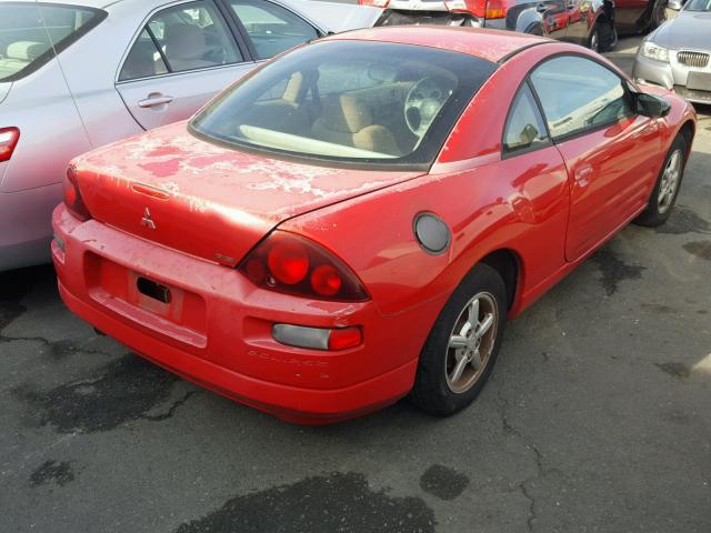 4A3AC34G1YE050907 - 2000 MITSUBISHI ECLIPSE RS RED photo 4