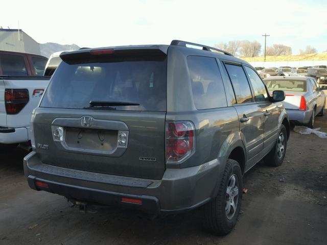 5FNYF18588B013342 - 2008 HONDA PILOT EXL GREEN photo 4