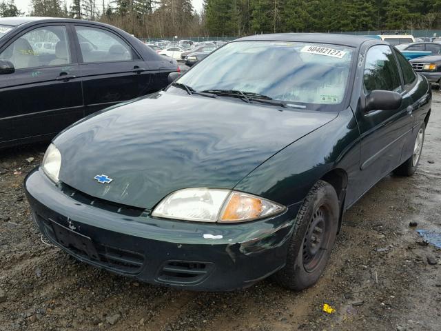 1G1JC124827171079 - 2002 CHEVROLET CAVALIER GREEN photo 2