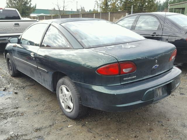 1G1JC124827171079 - 2002 CHEVROLET CAVALIER GREEN photo 3