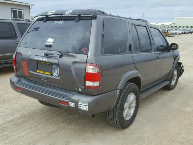 JN8AR07S9YW425392 - 2000 NISSAN PATHFINDER CHARCOAL photo 4