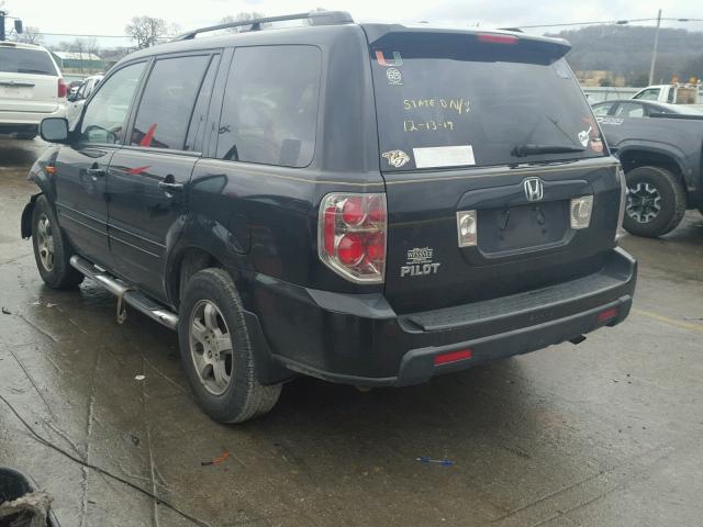 5FNYF28577B045073 - 2007 HONDA PILOT EXL BLACK photo 3