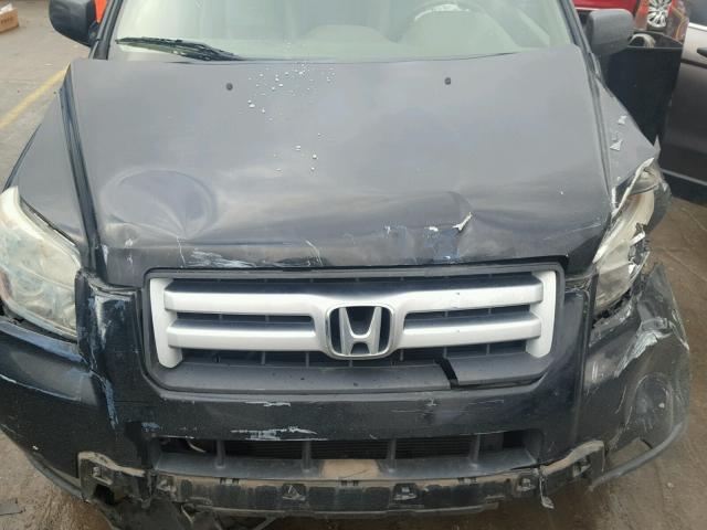 5FNYF28577B045073 - 2007 HONDA PILOT EXL BLACK photo 7