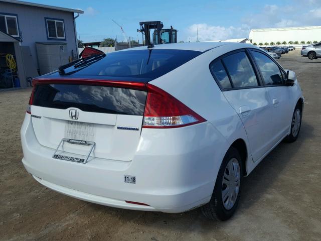 JHMZE2H34BS008529 - 2011 HONDA INSIGHT WHITE photo 4