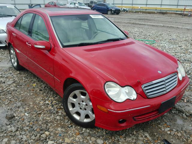 WDBRF92H46F789206 - 2006 MERCEDES-BENZ C GENERATI RED photo 1