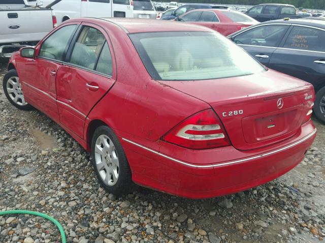 WDBRF92H46F789206 - 2006 MERCEDES-BENZ C GENERATI RED photo 3