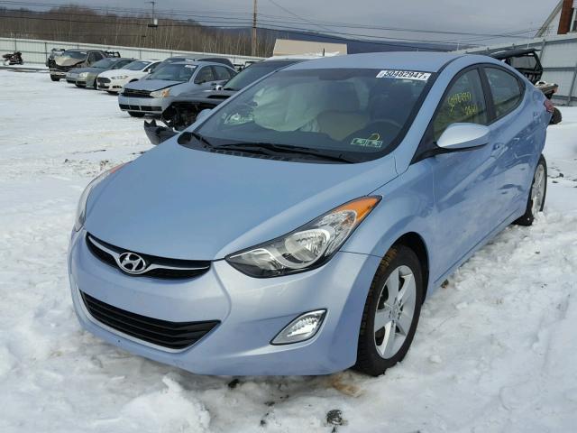 KMHDH4AE3CU316190 - 2012 HYUNDAI ELANTRA GL BLUE photo 2