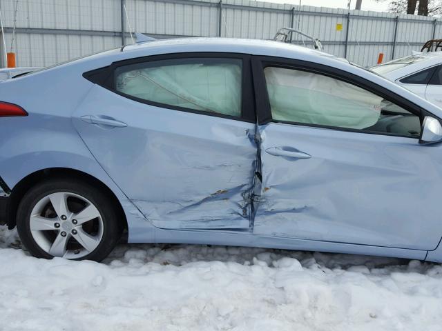 KMHDH4AE3CU316190 - 2012 HYUNDAI ELANTRA GL BLUE photo 9