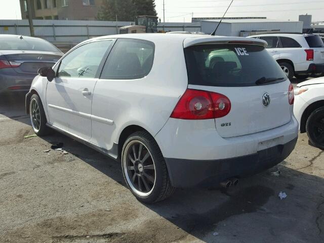 WVWFV71K47W119312 - 2007 VOLKSWAGEN NEW GTI FA WHITE photo 3