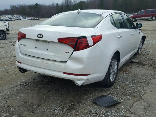 KNAGM4A74D5354535 - 2013 KIA OPTIMA LX WHITE photo 4