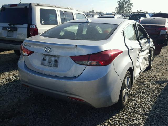 KMHDH4AE8DU811020 - 2013 HYUNDAI ELANTRA GL SILVER photo 4