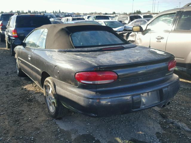 3C3EL55H6WT317774 - 1998 CHRYSLER SEBRING JX BLACK photo 3