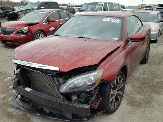 1C3BCBGG8DN580660 - 2013 CHRYSLER 200 S MAROON photo 2