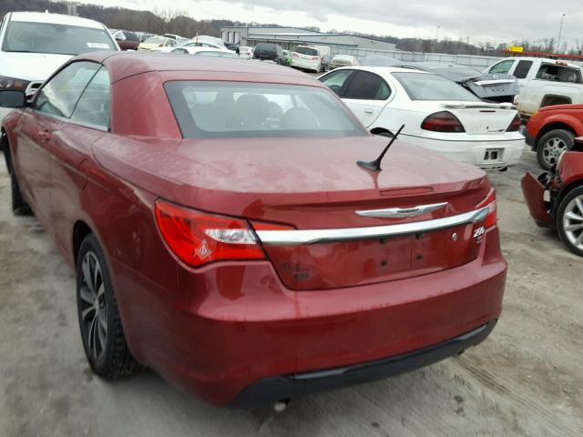 1C3BCBGG8DN580660 - 2013 CHRYSLER 200 S MAROON photo 3