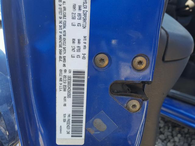 1B3ES66S34D503565 - 2004 DODGE NEON SRT-4 BLUE photo 10