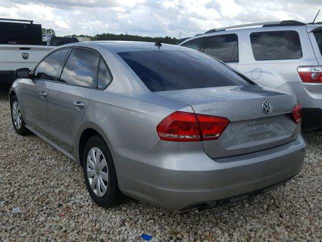 1VWAP7A31DC014458 - 2013 VOLKSWAGEN PASSAT S SILVER photo 3