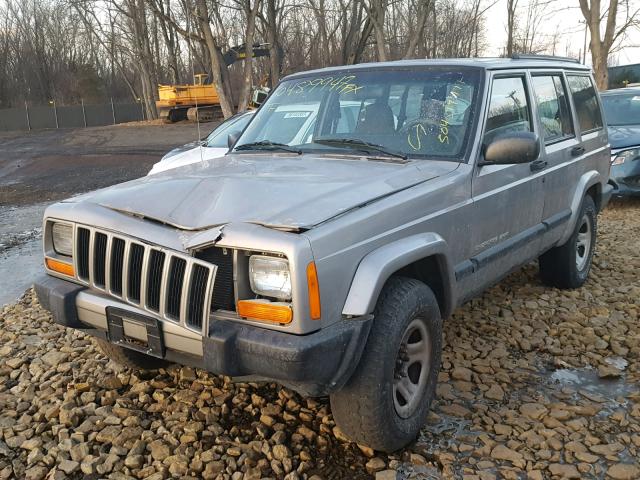 1J4FF48S4YL124346 - 2000 JEEP CHEROKEE S TAN photo 2