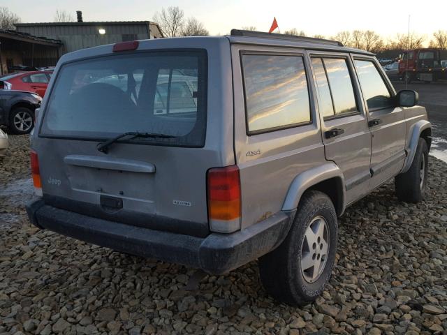 1J4FF48S4YL124346 - 2000 JEEP CHEROKEE S TAN photo 4