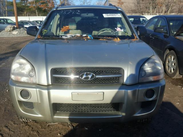 KM8JM12B17U549640 - 2007 HYUNDAI TUCSON GLS SILVER photo 9