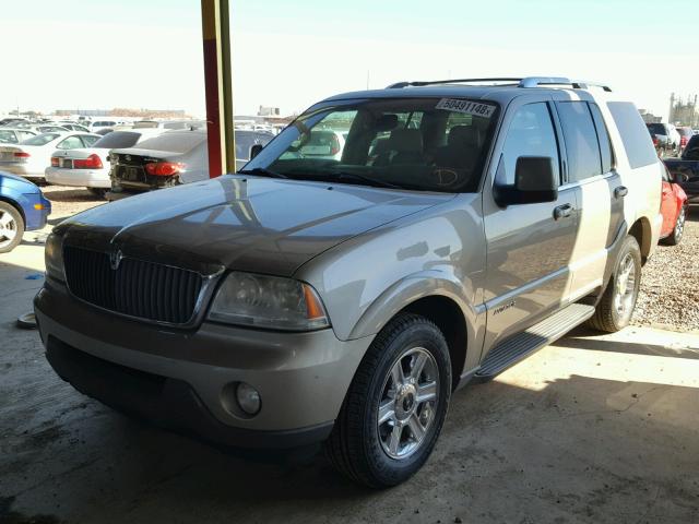 5LMEU88HX4ZJ46368 - 2004 LINCOLN AVIATOR TAN photo 2