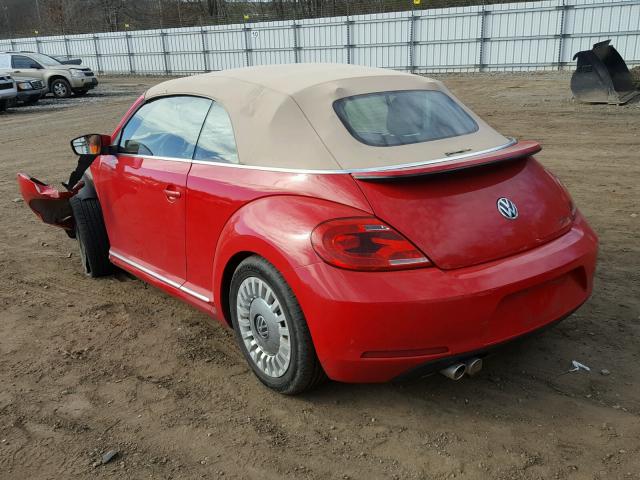 3VW5P7AT6DM826645 - 2013 VOLKSWAGEN BEETLE RED photo 3