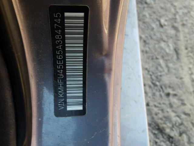 KMHFU45E65A384745 - 2005 HYUNDAI XG 350 GRAY photo 10