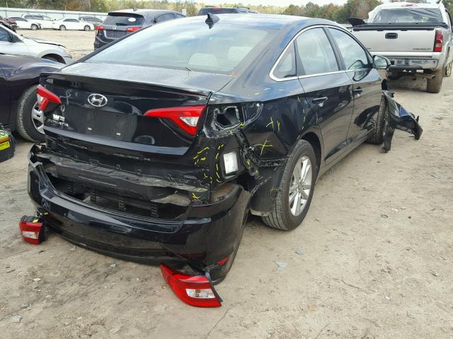 5NPE24AF6HH589144 - 2017 HYUNDAI SONATA SE BLACK photo 4