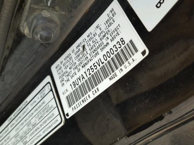 19UYA1255VL000338 - 1997 ACURA 2.2CL Սև լուսանկար 10