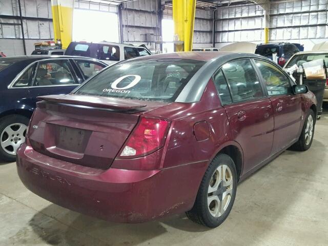 1G8AL52F73Z149980 - 2003 SATURN ION LEVEL BURGUNDY photo 4