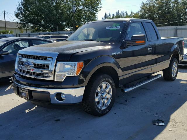 1FTEX1CM3EFA67489 - 2014 FORD F150 SUPER BLACK photo 2