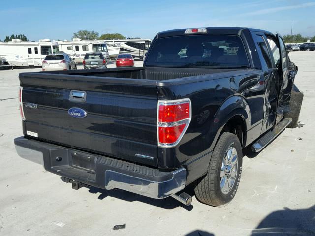 1FTEX1CM3EFA67489 - 2014 FORD F150 SUPER BLACK photo 4