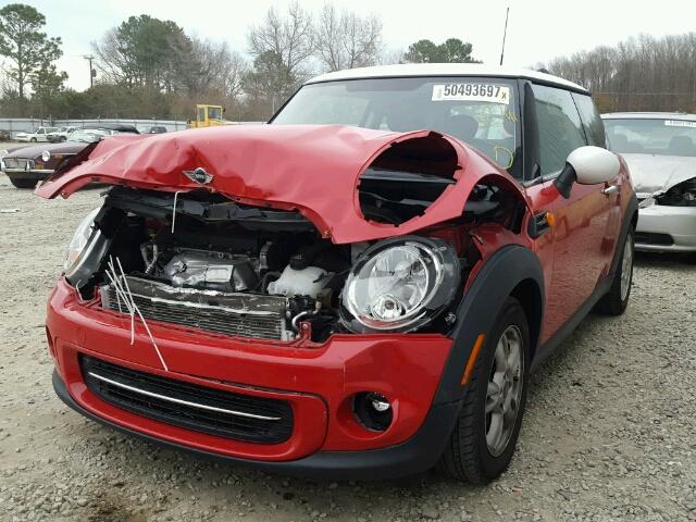 WMWSU3C51DT374852 - 2013 MINI COOPER RED photo 2