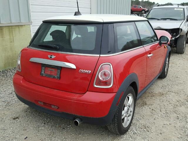 WMWSU3C51DT374852 - 2013 MINI COOPER RED photo 4