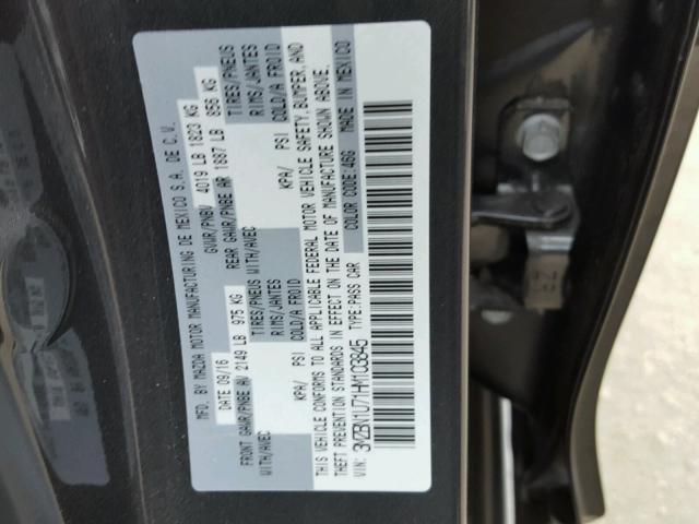 3MZBN1U71HM103845 - 2017 MAZDA 3 SPORT BLACK photo 10