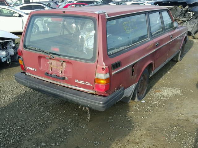 YV1AA885XL1851294 - 1990 VOLVO 240 BASE RED photo 4