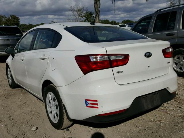 KNADM4A36G6638988 - 2016 KIA RIO LX WHITE photo 3