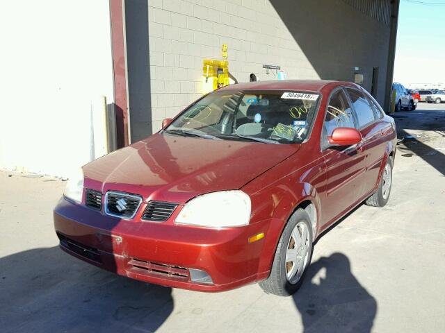 KL5JD56ZX5K141512 - 2005 SUZUKI FORENZA S RED photo 2