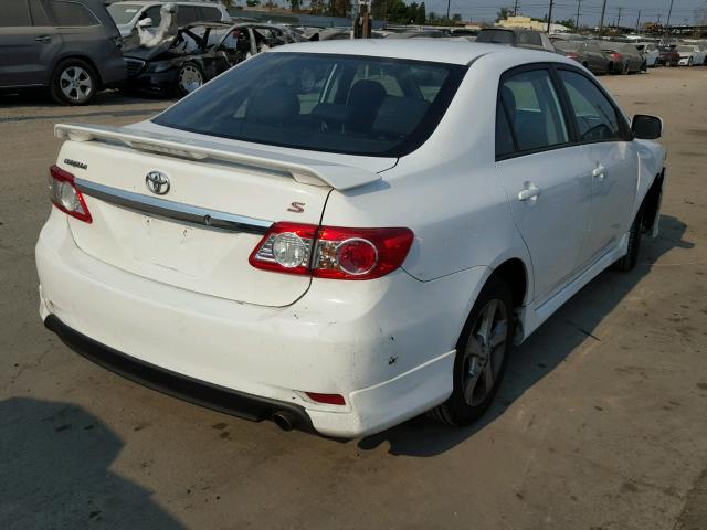 2T1BU4EEXCC796114 - 2012 TOYOTA COROLLA BA WHITE photo 4