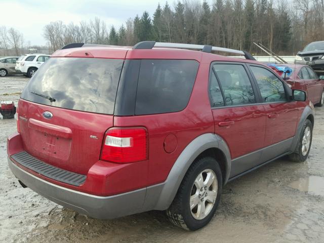 1FMDK02195GA50374 - 2005 FORD FREESTYLE RED photo 4