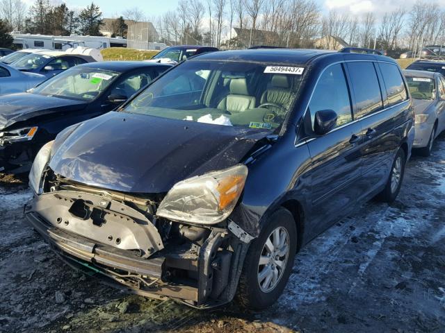 5FNRL38628B042871 - 2008 HONDA ODYSSEY EX BLUE photo 2